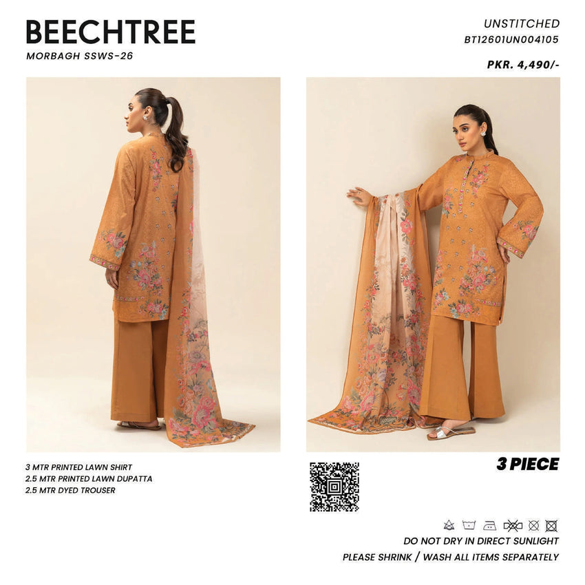 BeechTree printed Three Piece  Luxury Lawn 2026 (article-02)