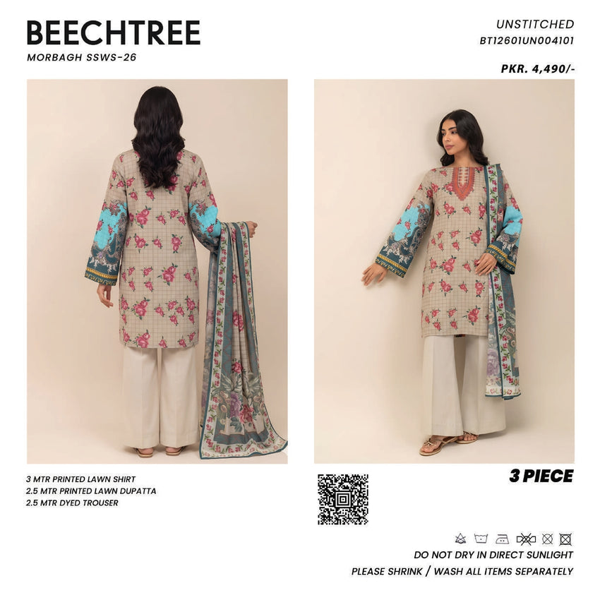 BeechTree printed Three Piece  Luxury Lawn 2026 (article-04)