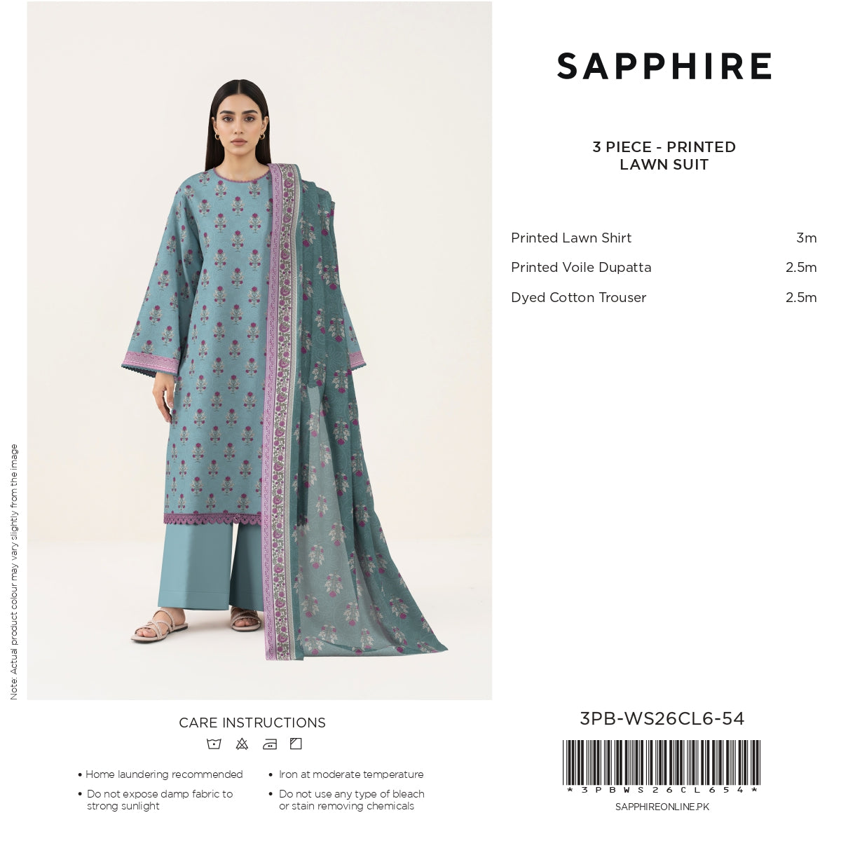 SAPPHIRE 3-PIECE  PRINTED LAWN SUIT 2026 VOL-6 (Article 4)