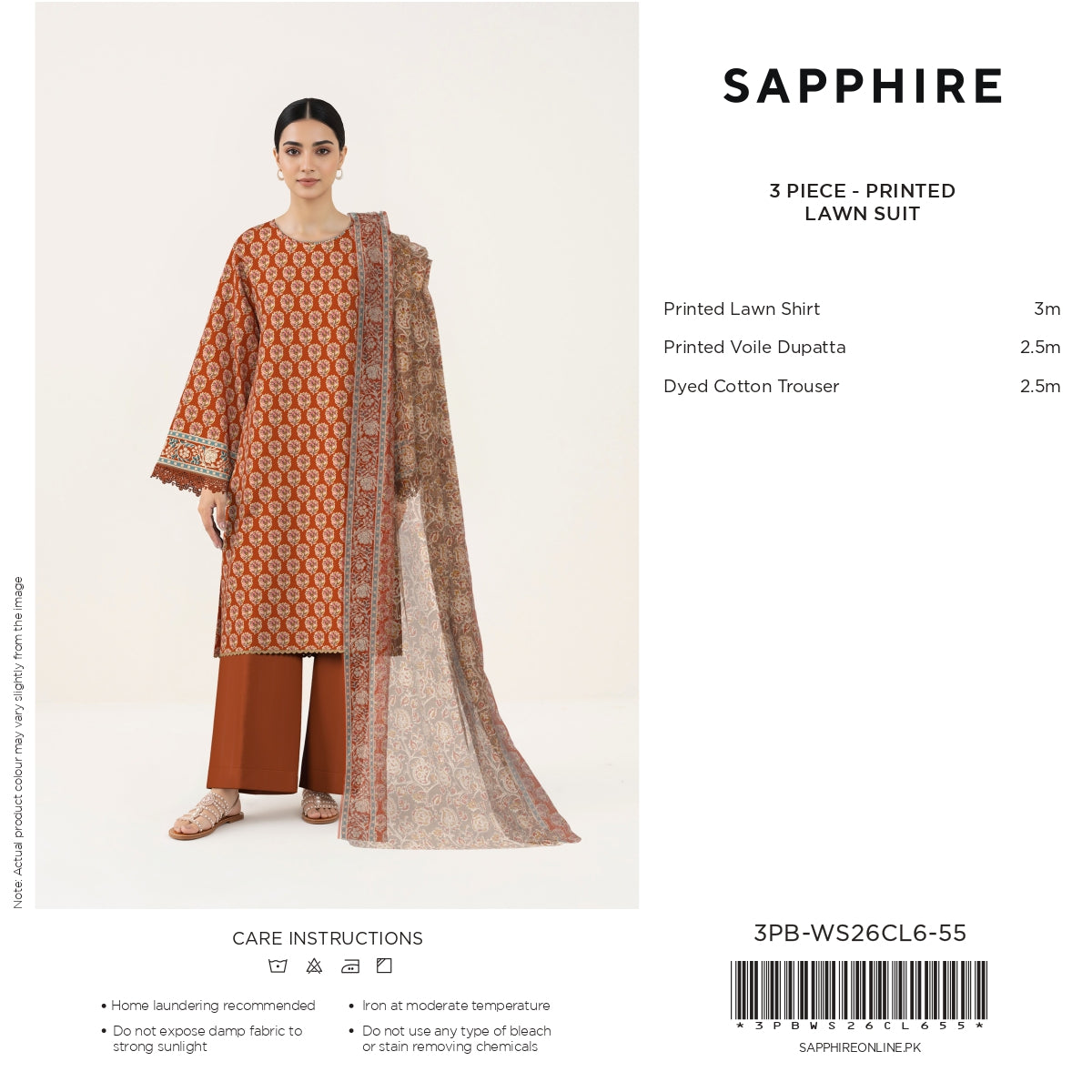 SAPPHIRE 3-PIECE  PRINTED LAWN SUIT 2026 VOL-6 (Article 5)