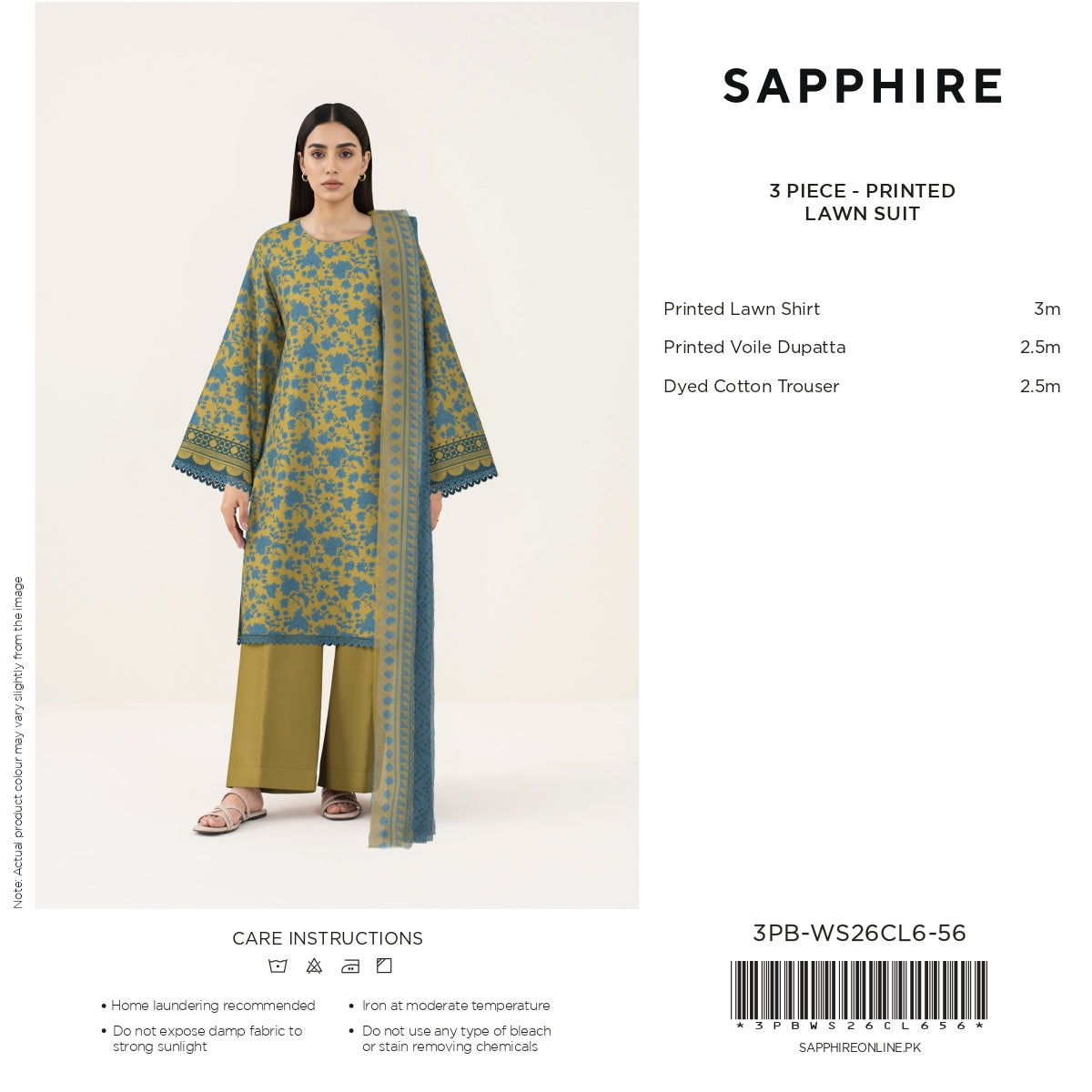 SAPPHIRE 3-PIECE  PRINTED LAWN SUIT 2026 VOL-6 (Article 6)