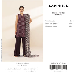 SAPPHIRE Printed Three Piece  Luxury Lawn 2026 (article-08) VOL-7
