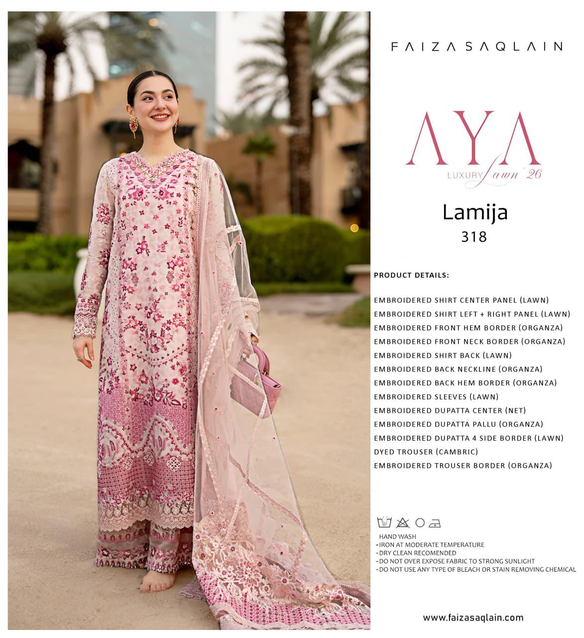 Faiza Saqlain (3-Pc Luxury Lawn) Lamija-318